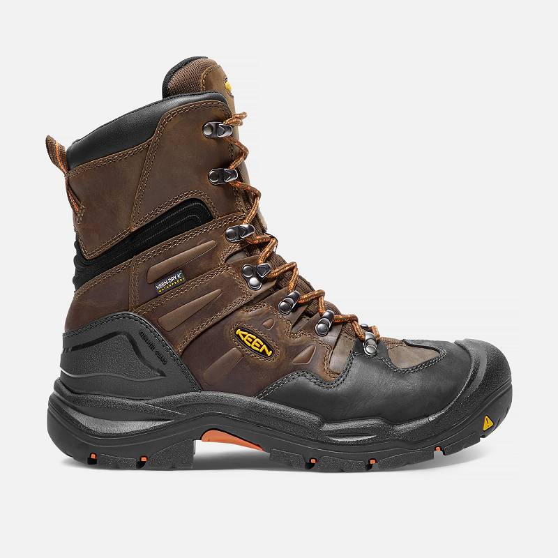 Keen Coburg Waterproof 8" Steel Toe Arbeitsschuhe Herren DE-53217 Cascade Brown/Brindle - Keen Herre